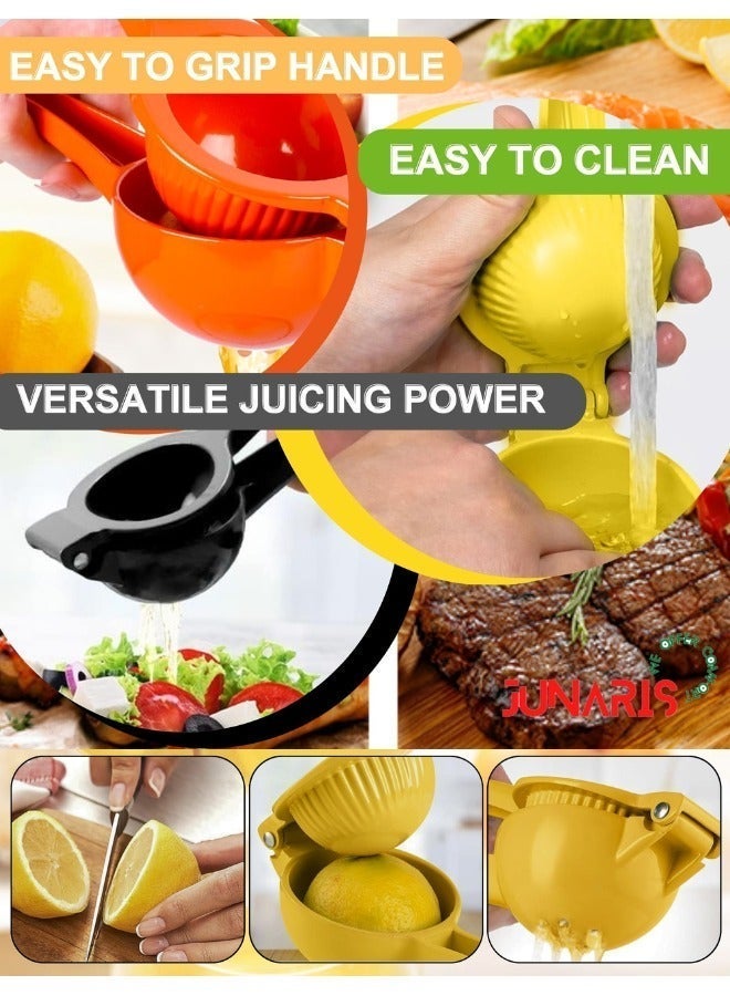 جوناريس عصارة ليمون - عصارة ليمون - أداة يدوية معدنية لعصر الليمون والليمون الحامض، أدوات مطبخ لعصارة الحمضيات وآمنة للغسل في غسالة الأطباق - Image 4